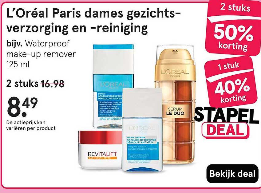 L’Oréal Paris dames gezichtsverzorging en -reiniging