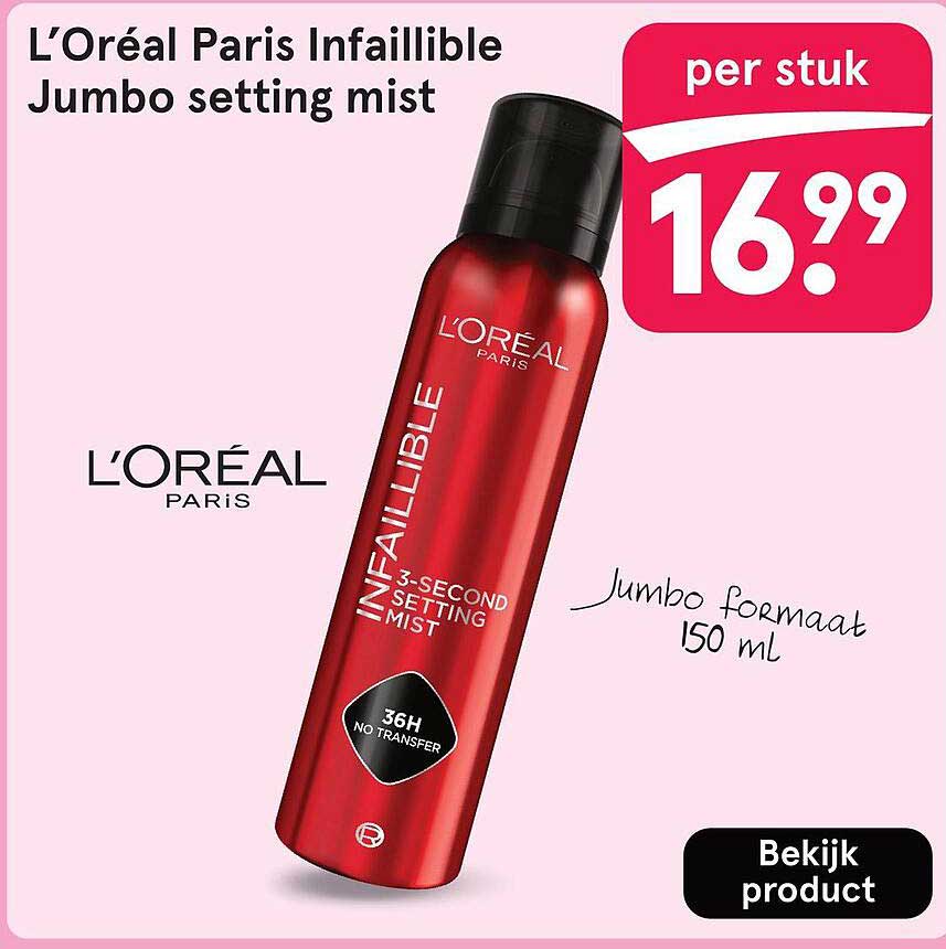 L’Oréal Paris Infaillible Jumbo setting mist