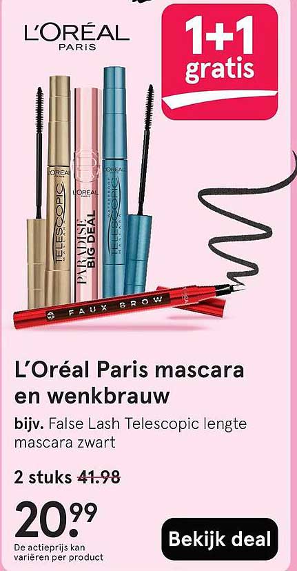 L’Oréal Paris mascara en wenkbrauw