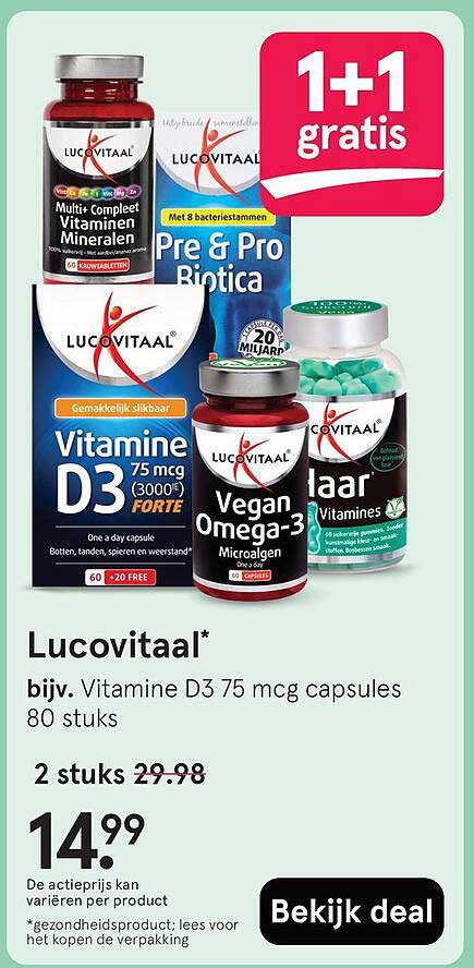 Lucovitaal 1+1 gratis aanbieding