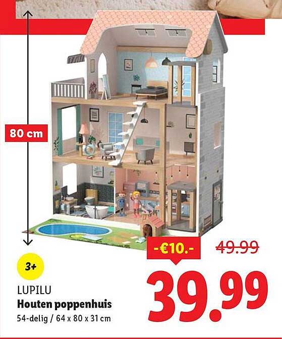 LUPILU Houten poppenhuis