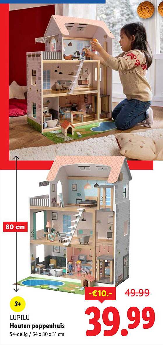 LUPILU Houten poppenhuis
