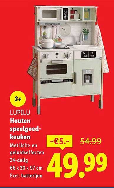 LUPILU Houten speelgoed-keuken