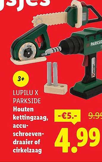 LUPILU X PARKSIDE Houten kettingzaag, accuschroevendraaier of cirkelzaag