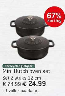 Mini Dutch oven set Set 2 stuks 12 cm