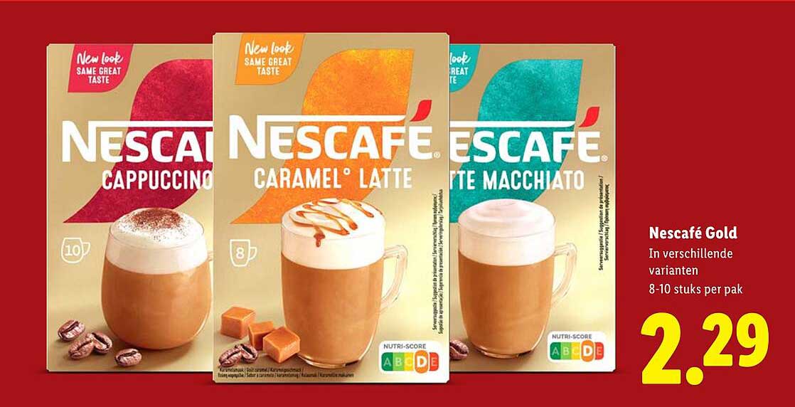 Nescafé Gold in verschillende varianten