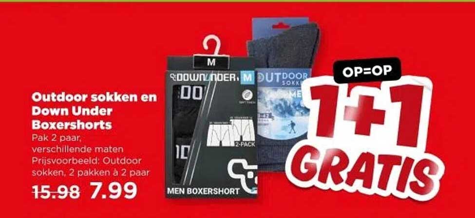 Outdoor sokken en Down Under Boxershorts