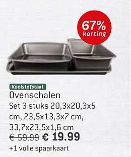 Ovenschalen Set 3 stuks
