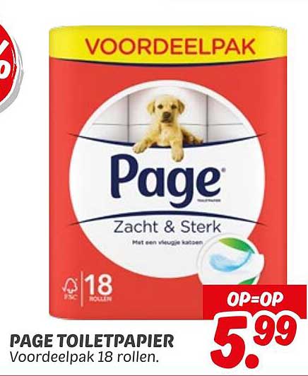 PAGE TOILETPAPIER Voordeelpak 18 rollen