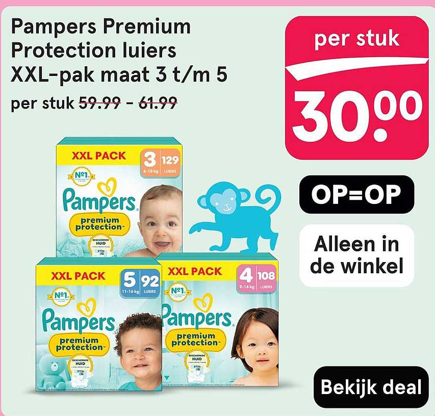 Pampers Premium Protection luiers XXL-pak maat 3 t/m 5