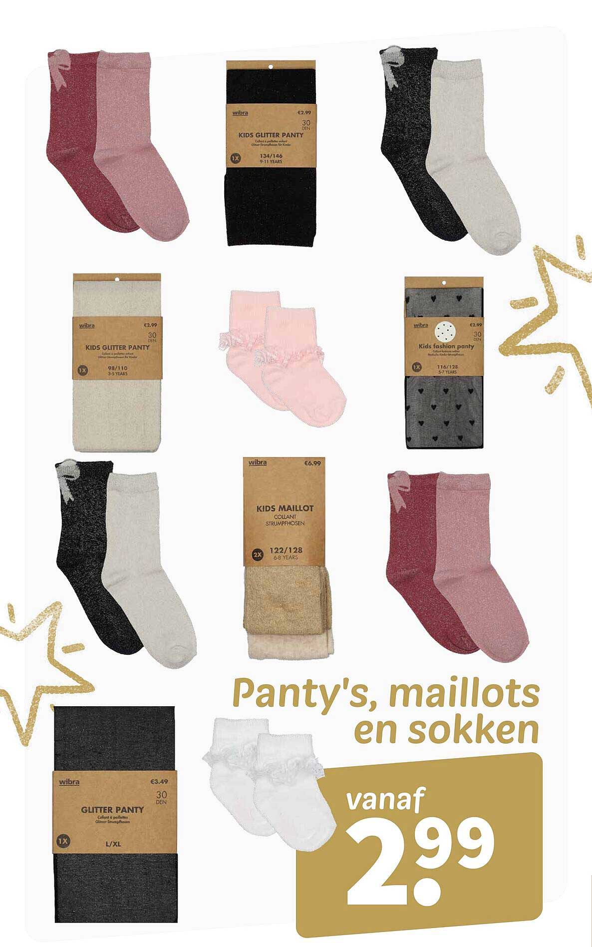 Panty's, maillots en sokken vanaf 2,99