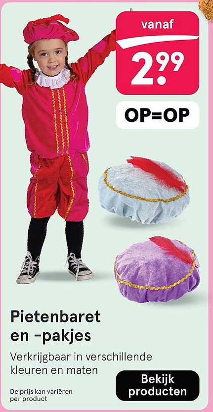 Pietenbaret en -pakjes