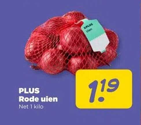 PLUS Rode uien