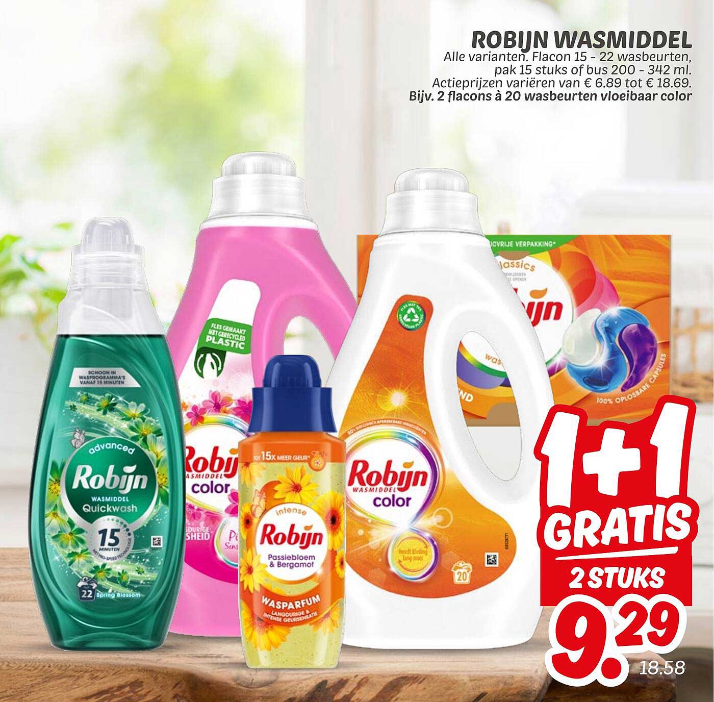ROBIJN WASMIDDEL - 1+1 GRATIS