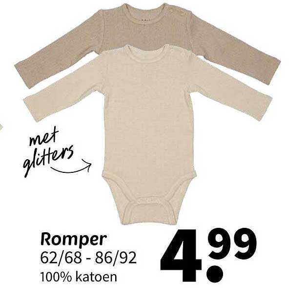 Romper 62/68 - 86/92 100% katoen