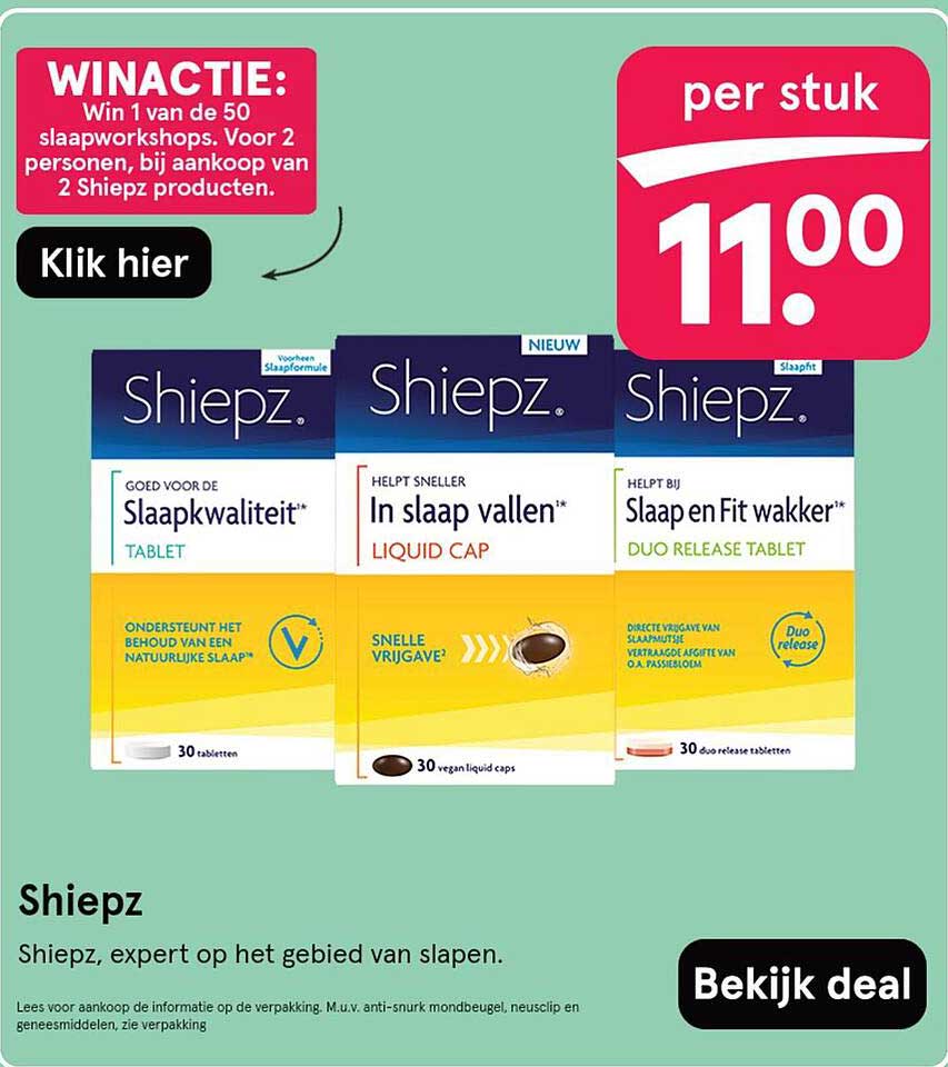 Shiepz - Slaapkwaliteit, In slaap vallen, Slaap en Fit wakker