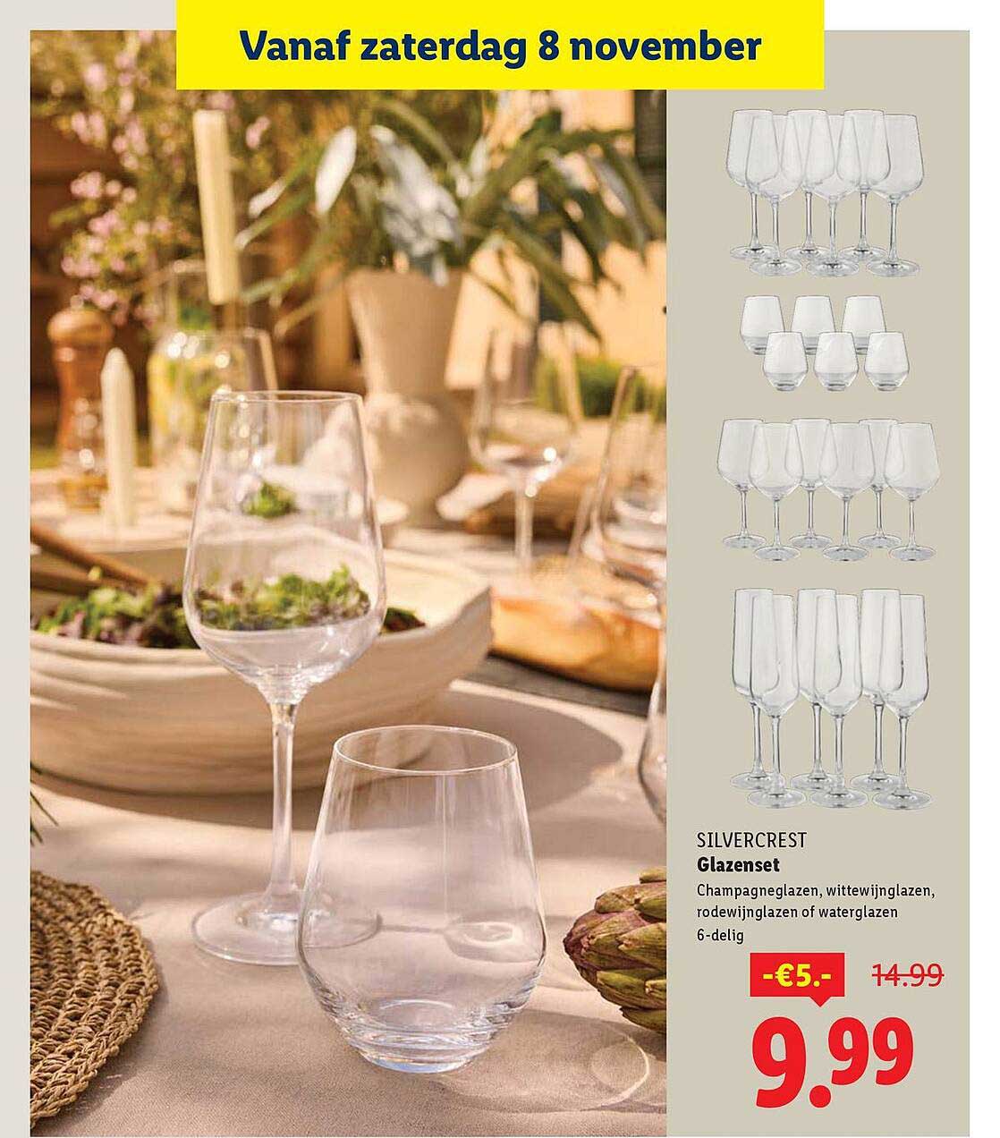 SILVERCREST Glazenset 6-delig