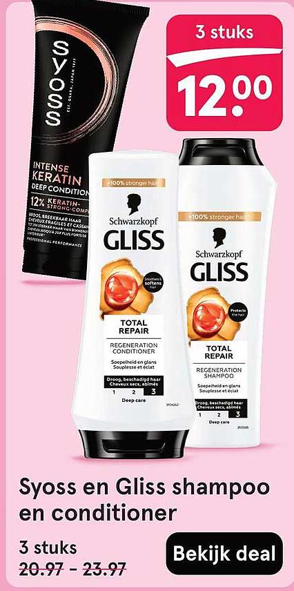 Syoss en Gliss shampoo en conditioner