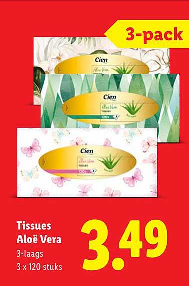 Tissues Aloë Vera 3-pack