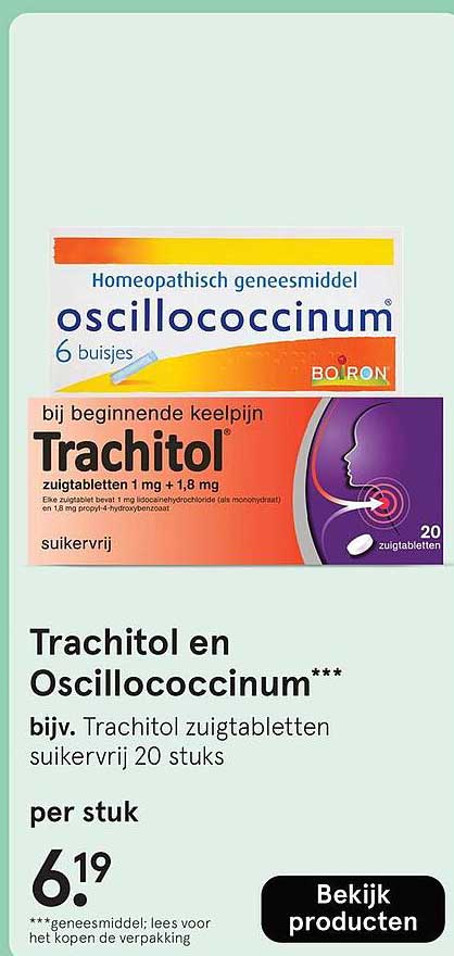 Trachitol en Oscillococcinum