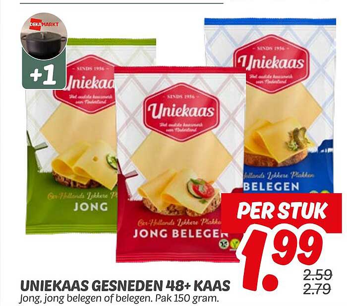 Uniekaas Gesneden 48+ Kaas