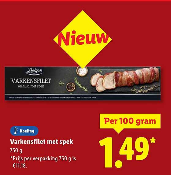 Varkensfilet met spek