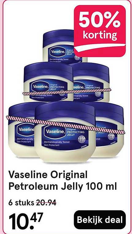 Vaseline Original Petroleum Jelly 100 ml - 6 stuks