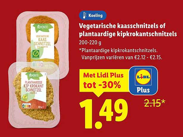Vegetarische kaasschnitzels of plantaardige kipkrokantschnitzels
