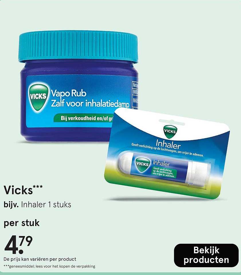 Vicks Vapo Rub Zalf voor inhalatiedamp bij verkoudheid en/of griep