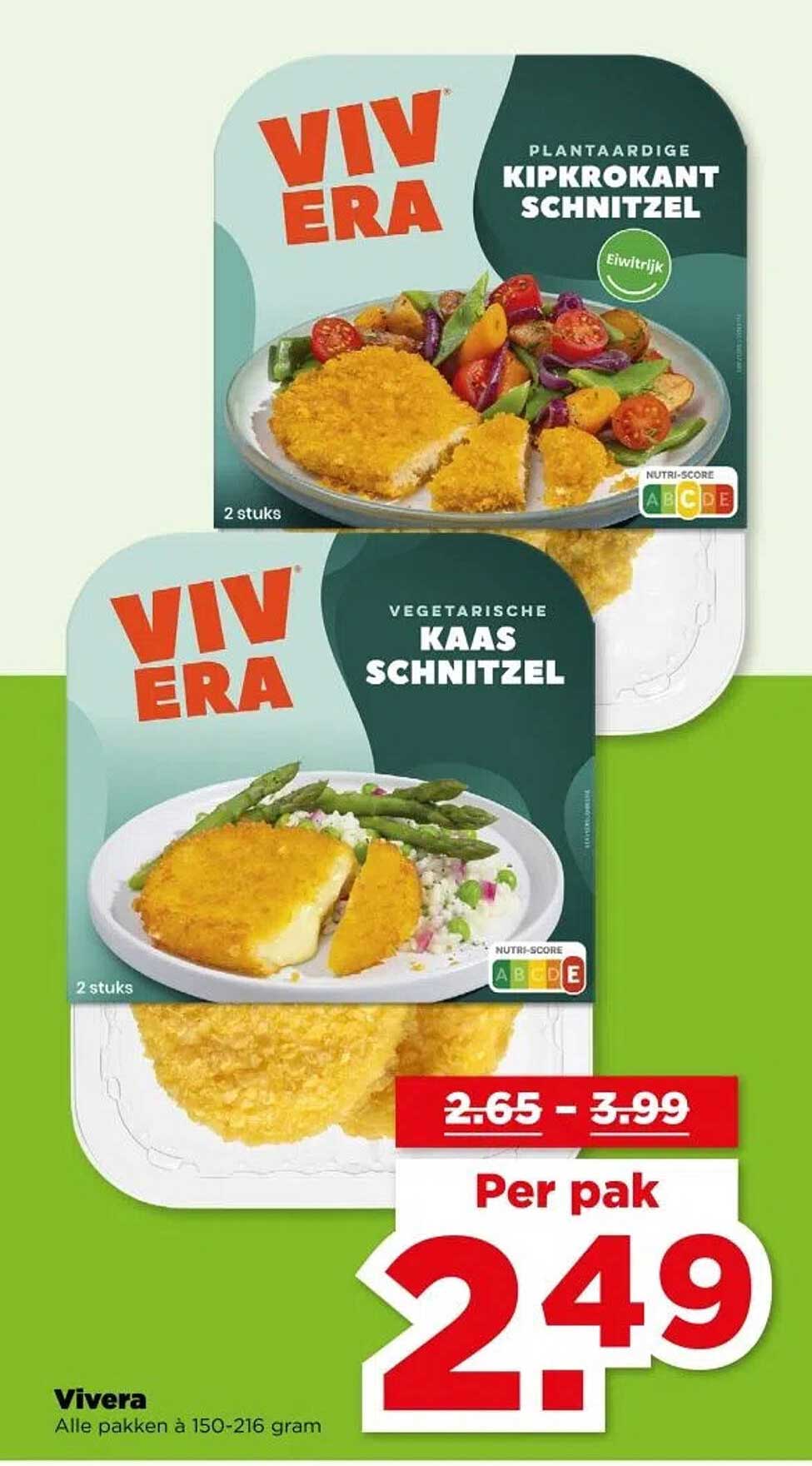 VIVERA Plantaardige Kipkrokant Schnitzel en Vegetarische Kaas Schnitzel