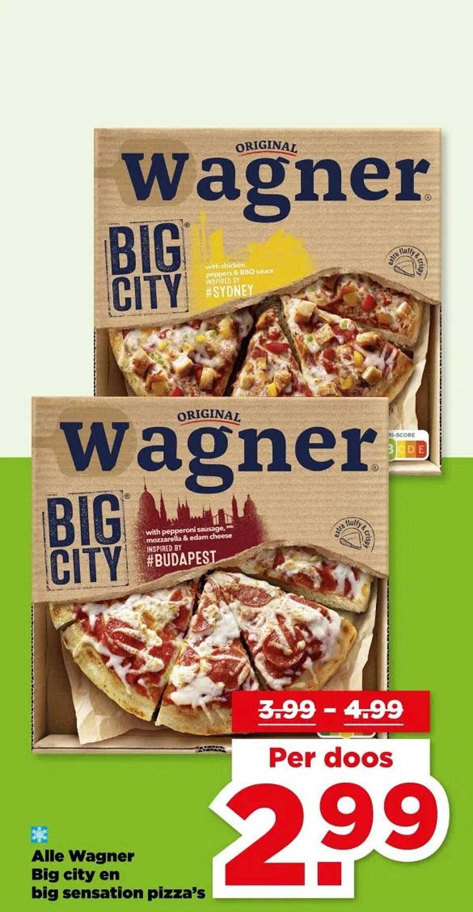 Wagner Big City en big sensation pizza's