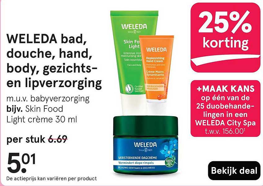 WELEDA bad, douche, hand, body, gezichts- en lipverzorging