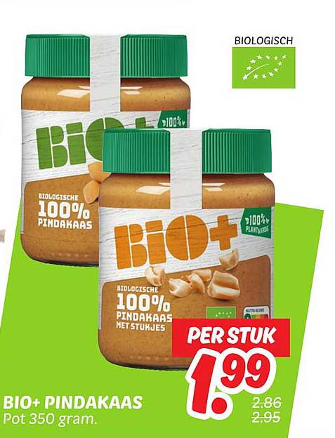 Bio+ Pindakaas Aanbieding bij Dekamarkt - FolderFeest.nl