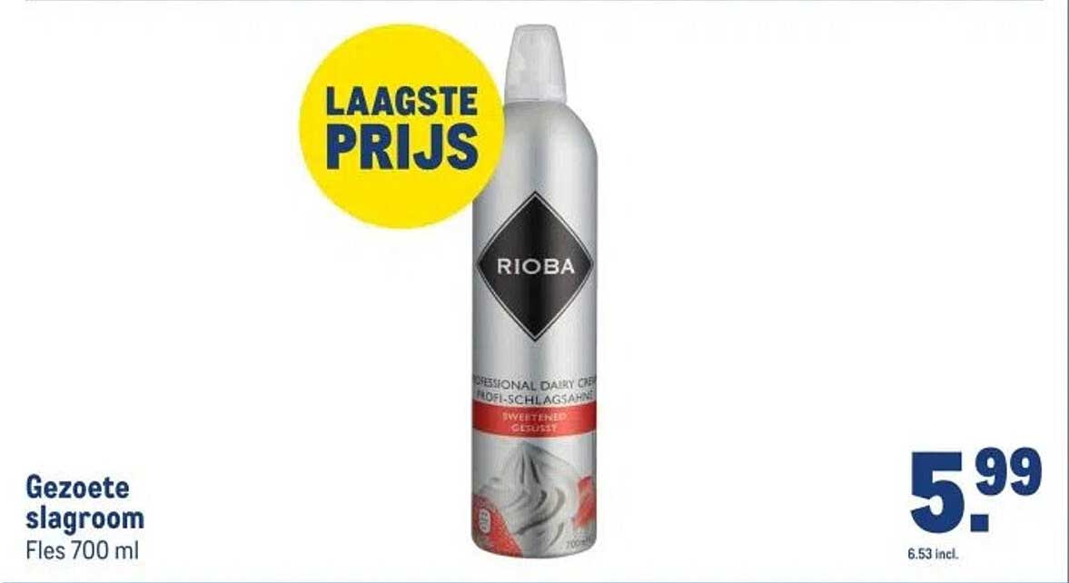 Gezoete slagroom