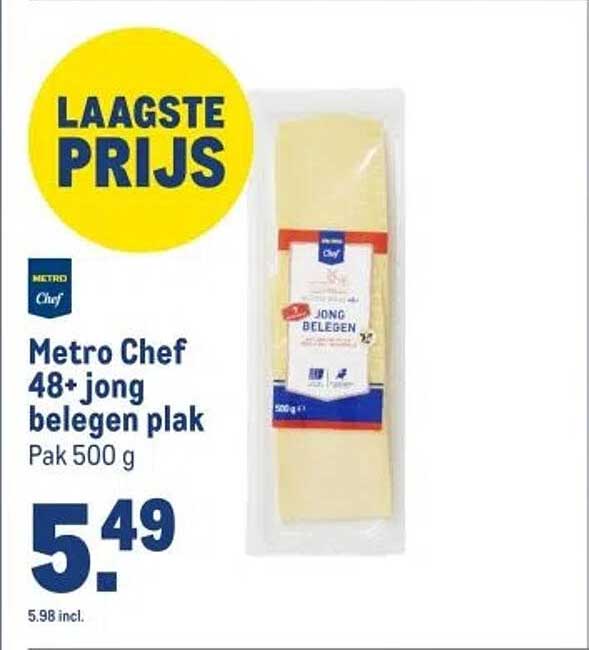 Metro Chef 48+ jong belegen plak