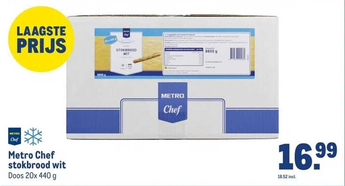 Metro Chef stokbrood wit