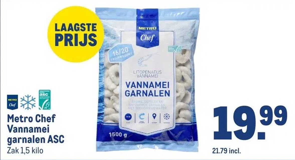 Metro Chef Vannamei garnalen ASC