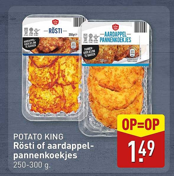 Potato King Rösti Of Aardappel-Pannenkoekjes Aanbieding bij ALDI ...