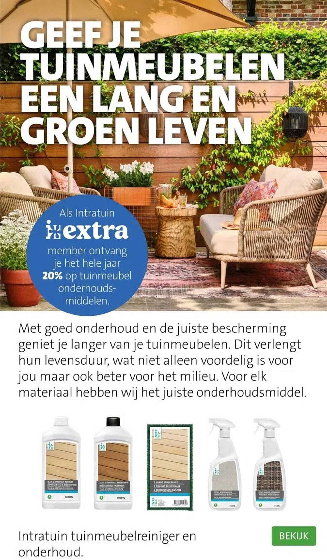 20% op tuinmeubel onderhoudsmiddelen