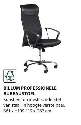 BILLUM PROFESSIONELE BUREAUSTOEL