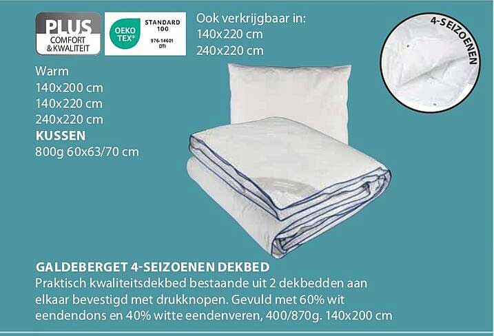 GALDEBERGET 4-SEIZOENEN DEKBED
