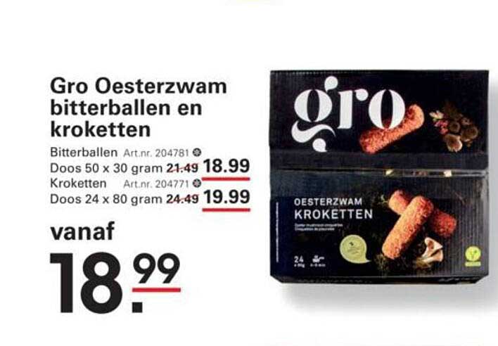 Gro Oesterzwam bitterballen en kroketten