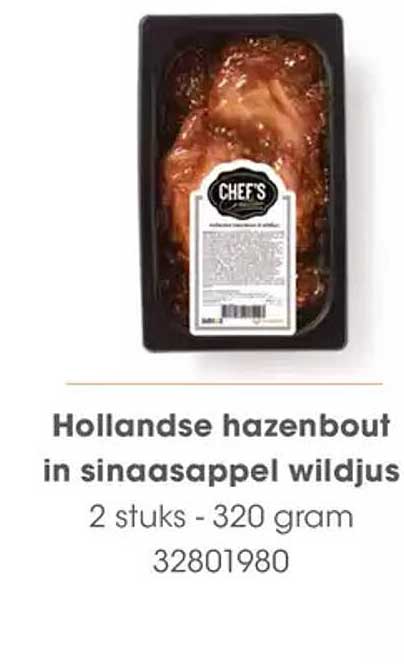 Hollandse hazenbout in sinaasappel wildjus