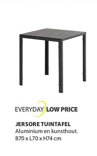 JERSORE TUINTAFEL