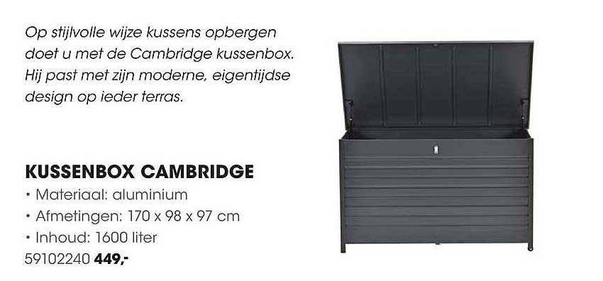 KUSSENBOX CAMBRIDGE