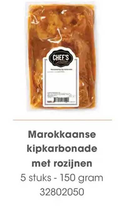 Marokkaanse kipkarbonade met rozijnen