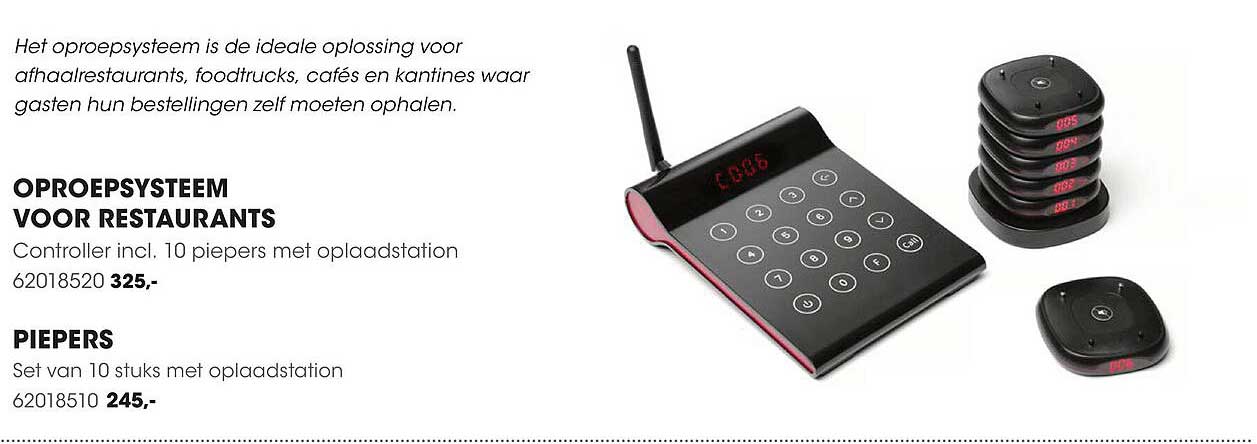 OPROEPSSYSTEEM VOOR RESTAURANTS