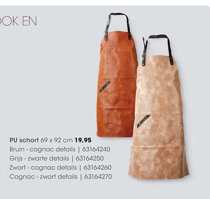 PU schort 69 x 92 cm 19,95