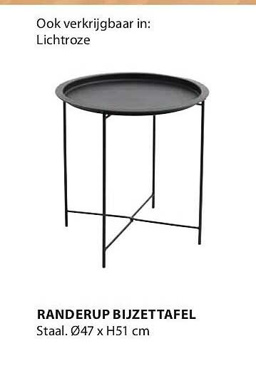 RANDERUP BIJZETTAFEL