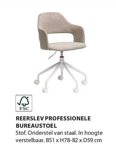 REERSLEV Professionele Bureaustoel